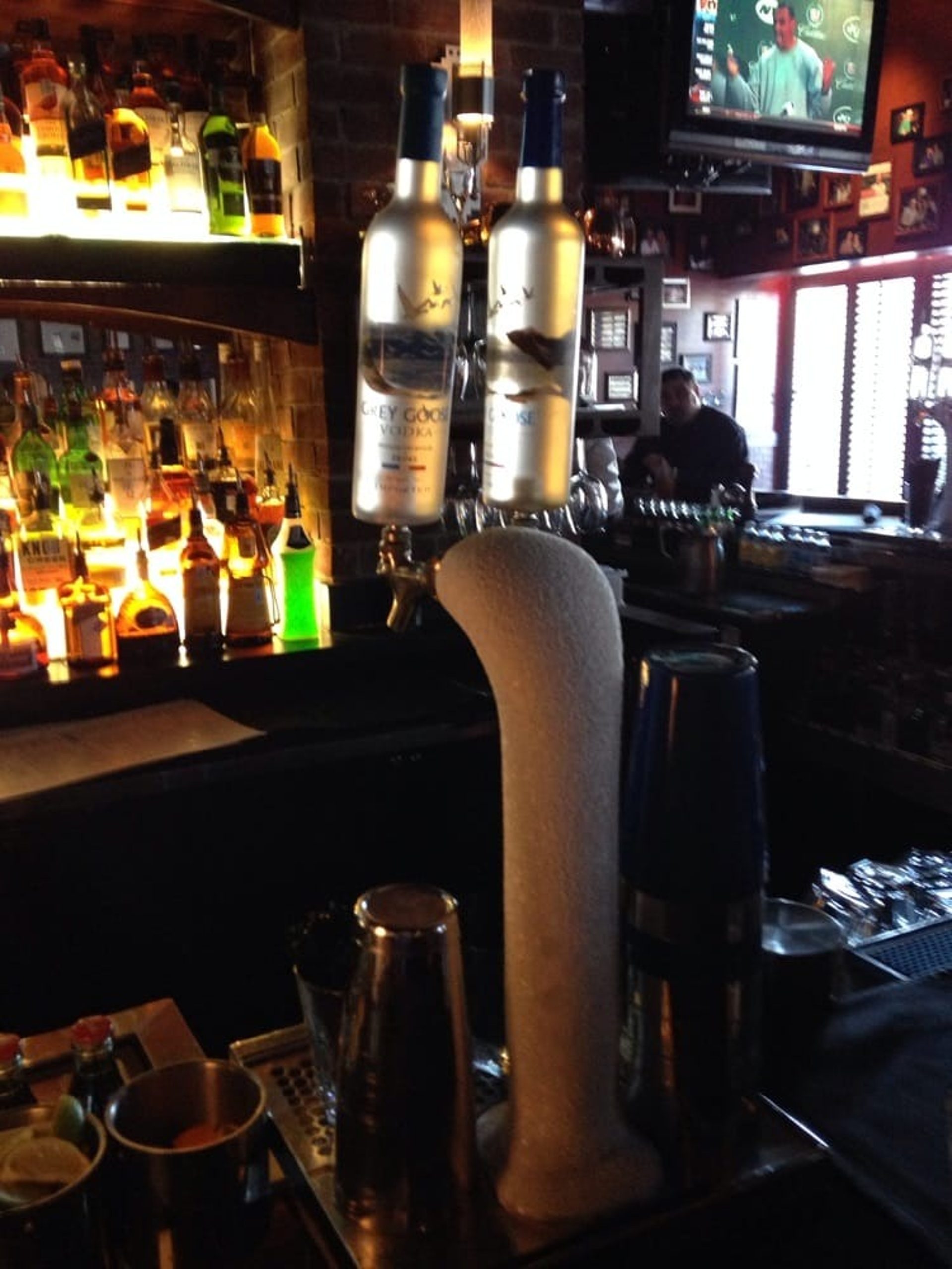 Grey Goose on tap, poured at 28 degrees