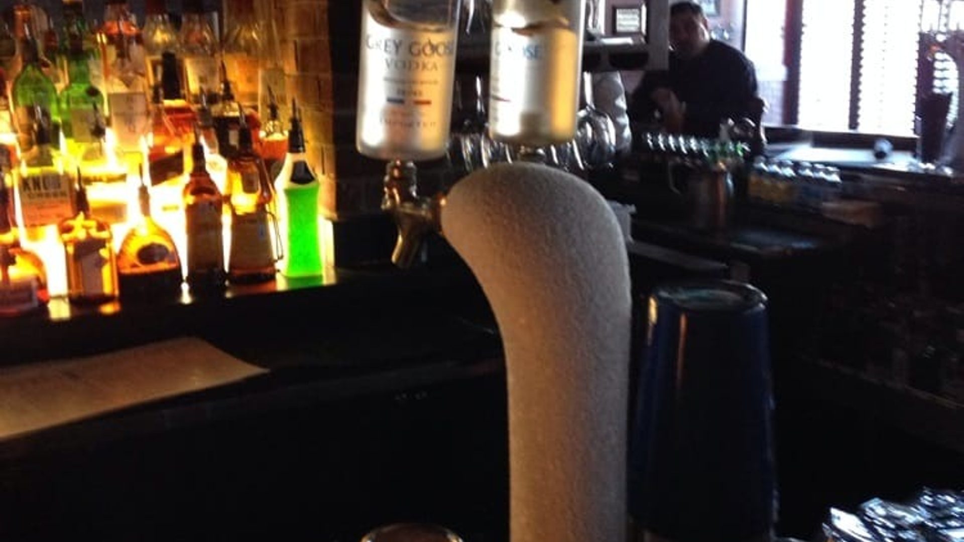 Grey Goose on tap, poured at 28 degrees