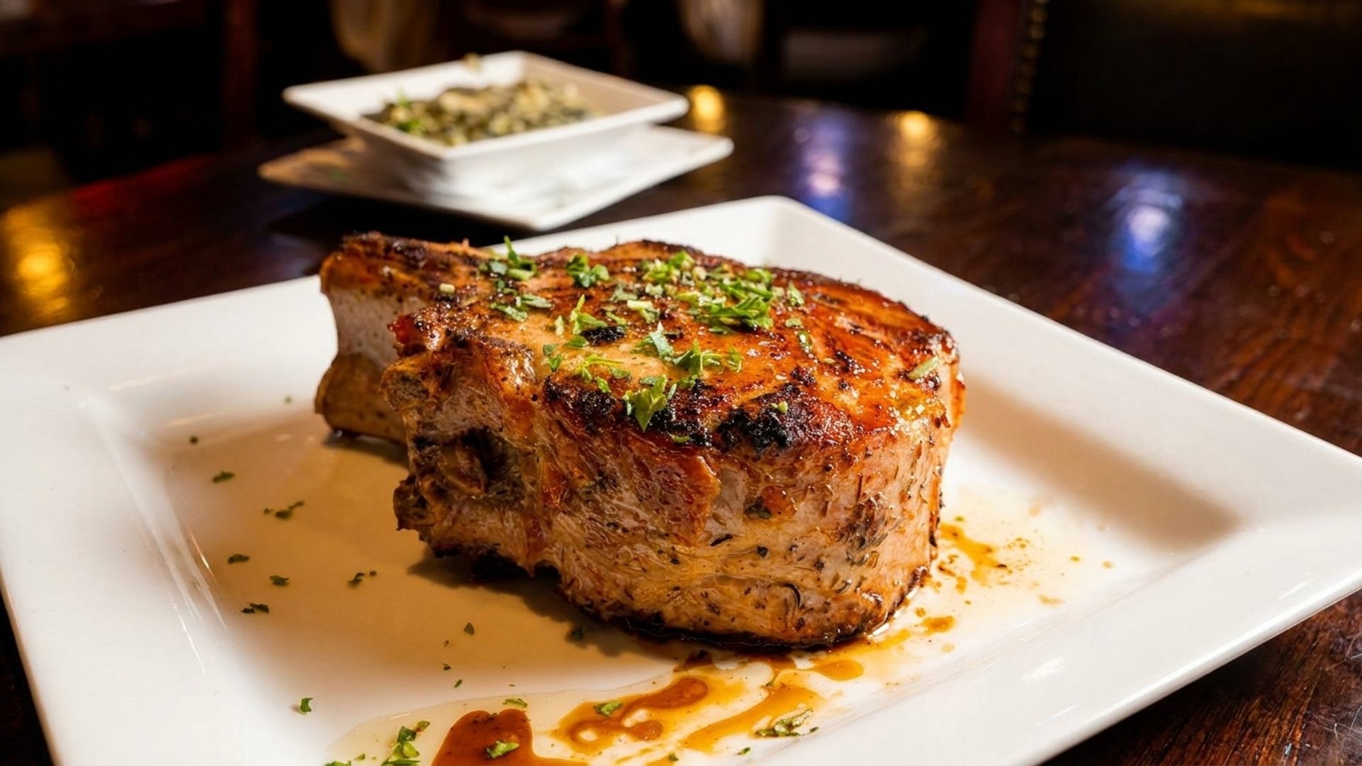 Wood-fired steaks and chops