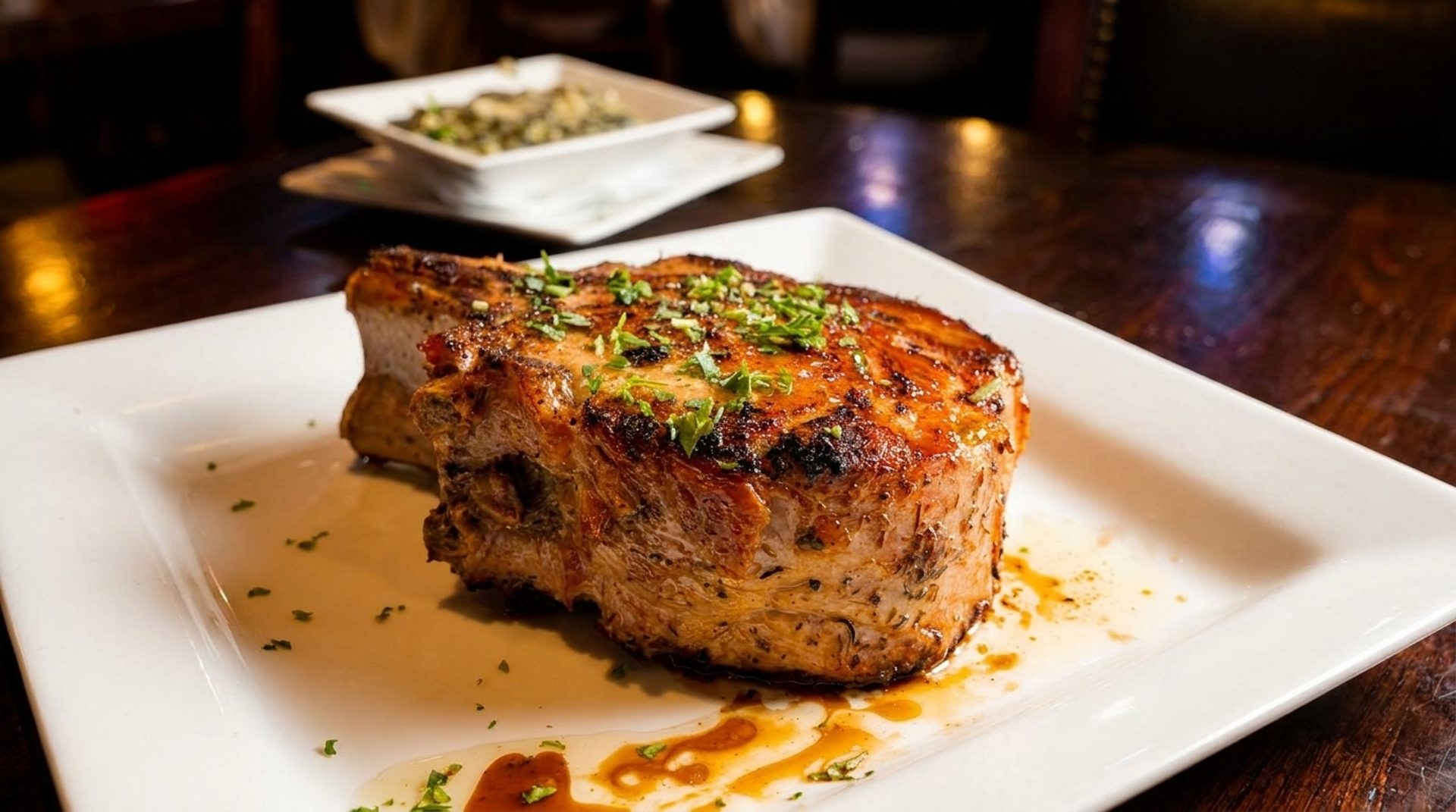 Wood-fired steaks and chops