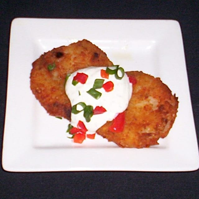 Bubbies Potato Cakes.